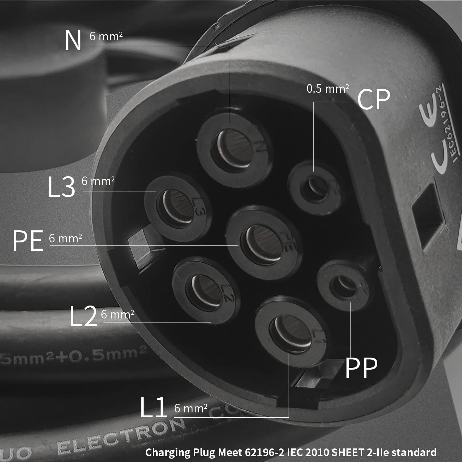 5M Cord Length 16A Type 2 Meet IEC 62196-2 Standard Mennekes EU