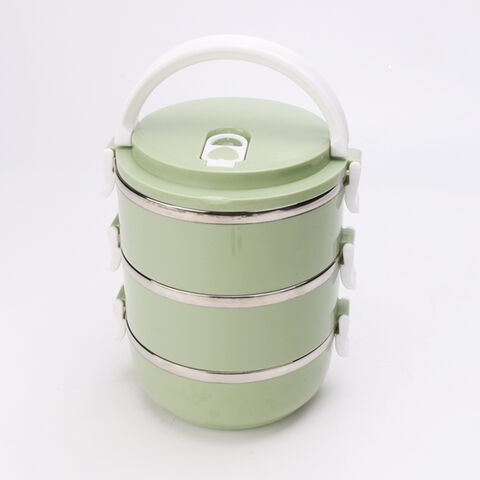  Thermos For Hot Food, Lunch Box, Thermal Lunch Box Stackable Hot  Food Insulated Box 304 Stainless Steel Round Lunch Box Sealed Food  Containers(single layer-green): Home & Kitchen