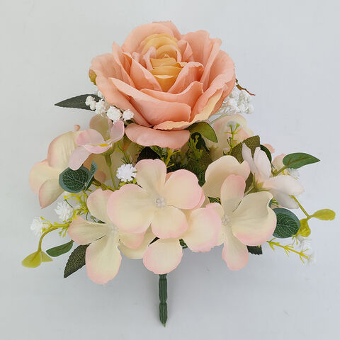 LESING Flores Artificiales Rosas de Seda con Modernos Ceramica