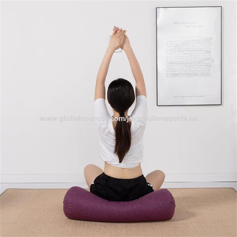 Auxiliary Cylindrical Purple Cushion Pillow Washable Yoga Bolster