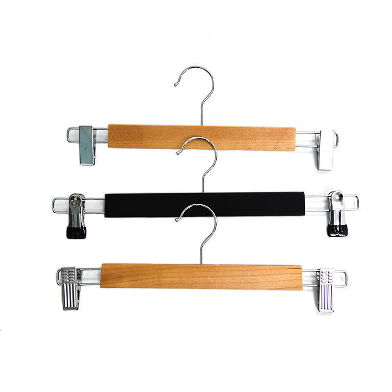 Buy Wholesale China Factory Price Clips Hanger Bottom Wooden Hangers With Logo Custom Pants