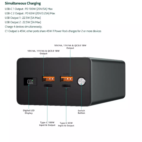 Puissance mobile 10000mAh Chargement rapide partagé Grande capacité--Batterie  externe sans fil magnétique-BLANC - Cdiscount Téléphonie