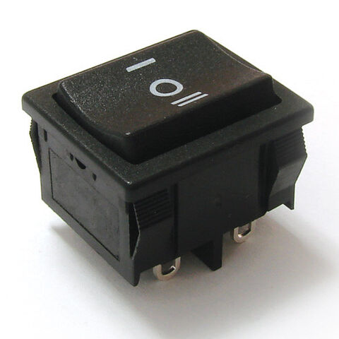 Acheter Mini interrupteur à bascule rond noir, 2 broches SPST,  marche-arrêt, 12V, 110V, 220V, 4 pièces