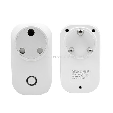 EU Plug Magnetic Wireless Remote Control Socket Kit 16A White