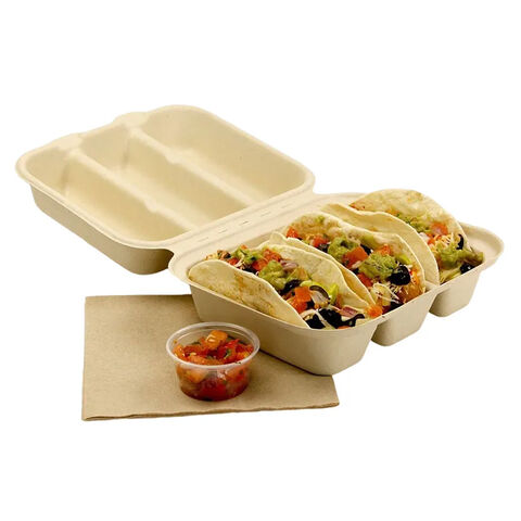 Buy Wholesale China Disposable Food Serving Trays Bagasse Paper Trays  Tableware Bagasse Pulp 6-compartment Food Preservation Tray & Food Serving  Trays at USD 0.08