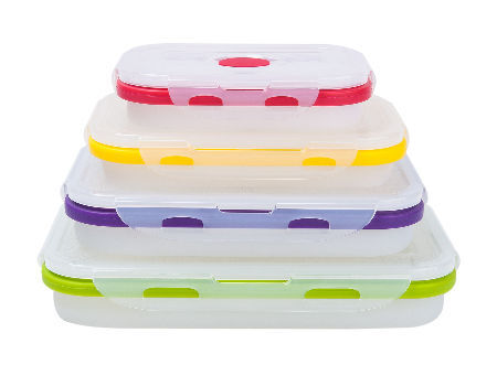 Sandwich Storage Box Reusable Silicone Lunch Box Food Storage Case  Microwave Safe Lunch Box Food Container Sandwich Boxes