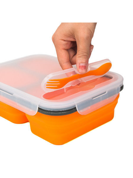 Buy Wholesale China Lunch Box Three-grid Lunch Box Outdoor Cutlery Silicone  Foldable Lunch Box Portable Sealed Lunch Box & Lunch Boxes at USD 2.9