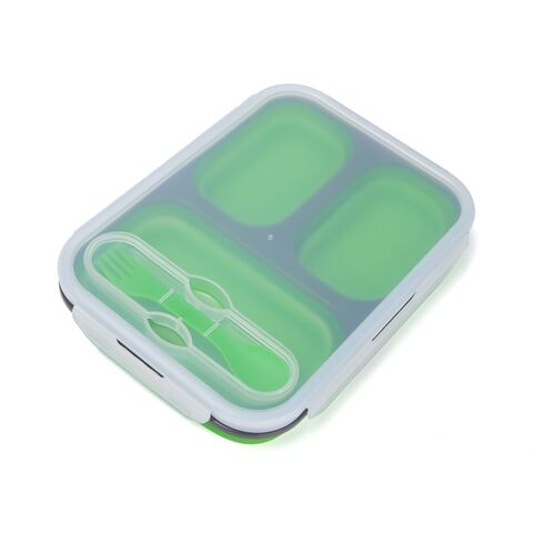 Buy Wholesale China Lunch Box Three-grid Lunch Box Outdoor Cutlery Silicone  Foldable Lunch Box Portable Sealed Lunch Box & Lunch Boxes at USD 2.9