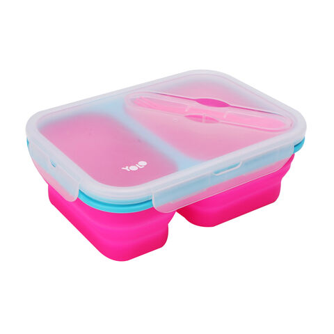 Cheap 650ml/350ml 3 Colors Bento Box Food Grade Useful Adult Lunch Box Set Thermal  Food Container