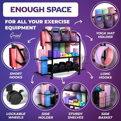  Yoga Mat Storage Rack Home Gym Equipment Workout