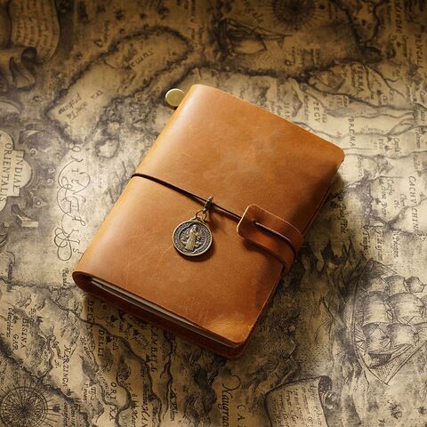 Carnet De Notes Vintage A5 - Couverture Similicuir Avec Motif Violon - 200 Pages, Sangle Élastique - Pour Musiciens