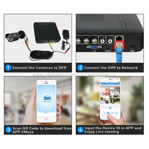 OEM de fábrica ecomonic 1080N 4CH sistema de cámara de seguridad AHD DVR kit de videovigilancia