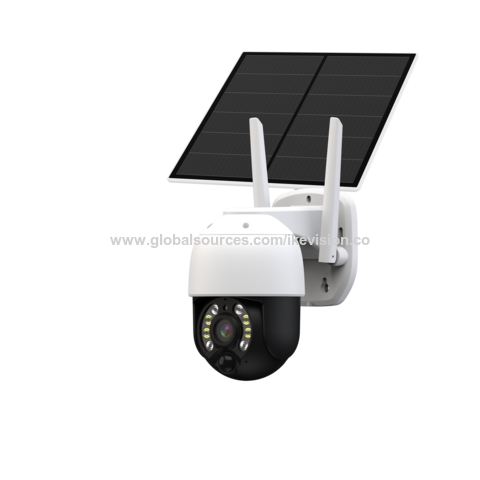  Cámara de seguridad inalámbrica con ranura para tarjeta SIM 4G  con energía solar, cámara IP para exteriores 1080P cámara CCTV con  detección de movimiento de radar, audio de 2 vías, impermeable
