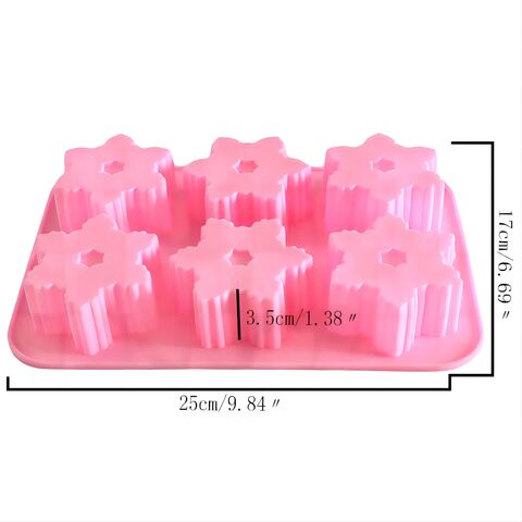 6 Grids Rectangle Silicone Soap Making Molds DIY Mold Cake Bakeware Mould  Tool