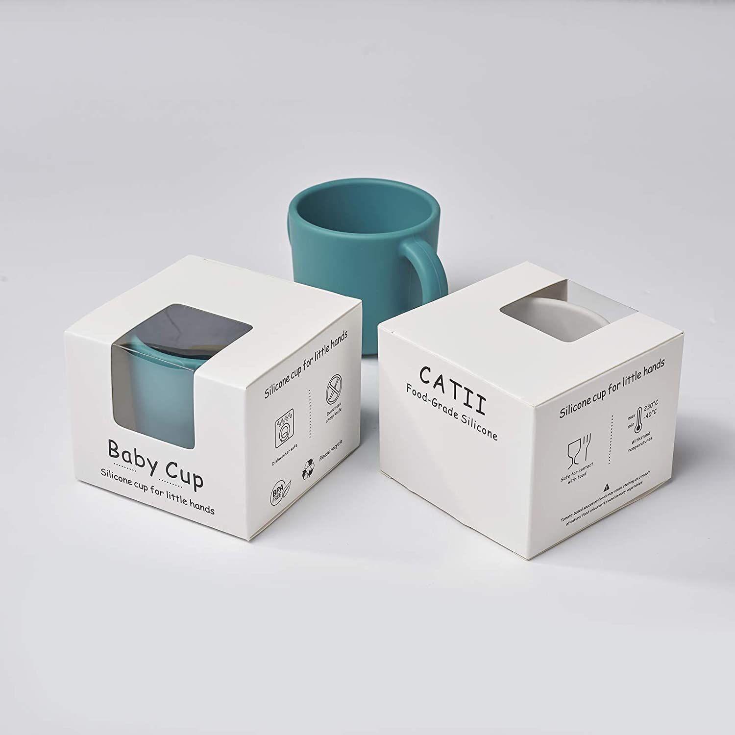 Catii Sippy Cups for Baby 6 Months+ Silicone Sippy Cups Leak Proof