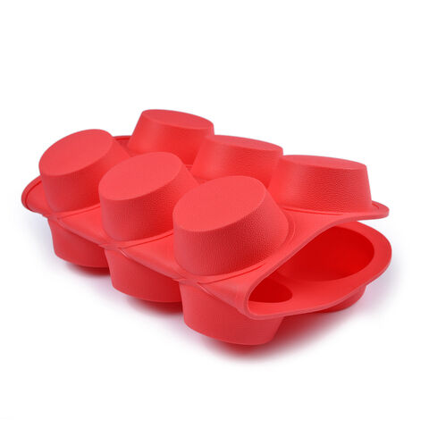 Moule 12 muffins silicone- Rouge - Silicone Pro