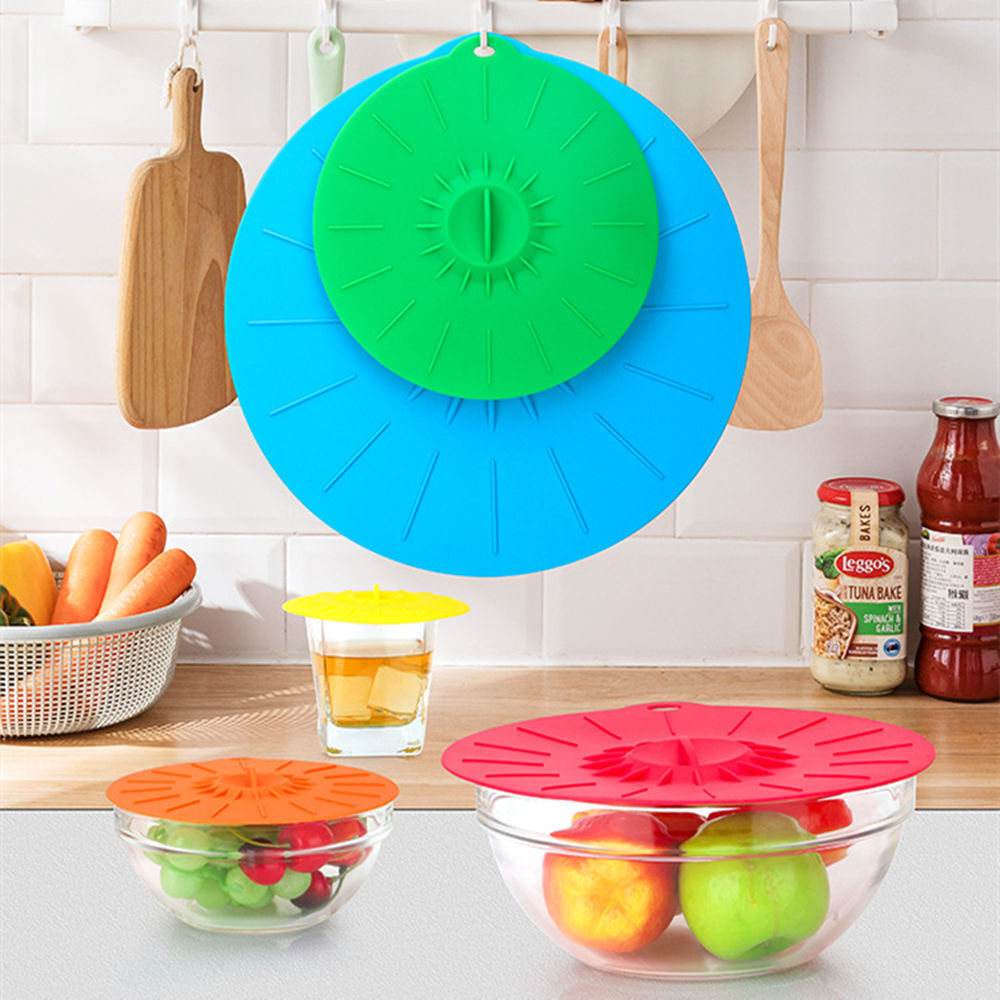 Couvercle de bol de micro-ondes en Silicone, couvercle de bol d'emballage  alimentaire, couvercle de casserole frais, bouchon de bol, couvercles de  bol, outil de cuisine - AliExpress