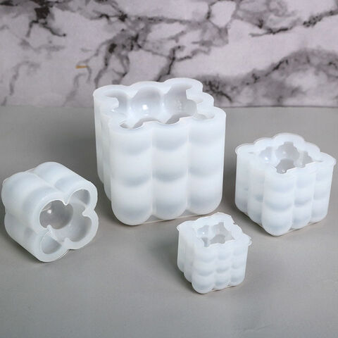Moules en silicone boules forme de cube savon fait à la main cire