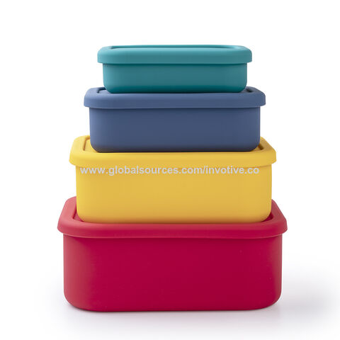 Buy Wholesale China Take Away Silicone Lunch Box Food Packaging Picnic Silicone  Collapsible Food Storage Portable Snack & Silicone Lunch Box at USD 3