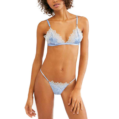 Sexy renda fina triângulo sutiã para mulher lingerie sem fio