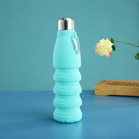 600ml Folding Silicone Water Bottle Large Capacity Lightweight