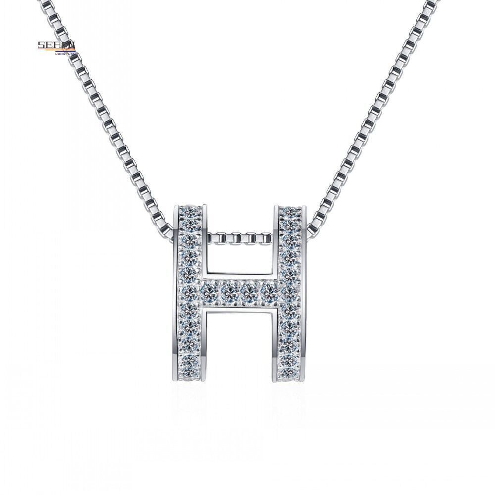 Diamond letter pendant necklace on sale wholesale