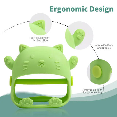 Pulsera masticable sensorial mordedor para niños pequeños, anillo de  silicona Bpa libre autismo masticar juguete verde-verde