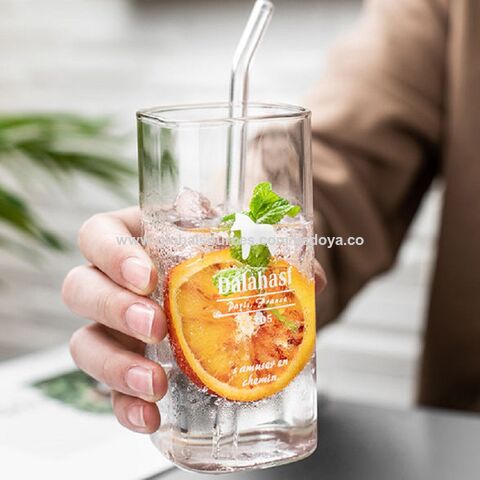 Buy Wholesale China New Glass Mug With Straws For Hot/cold Coffee Tea  Beverage Drinking Etc 350ml,400ml & Breakfast Glass Cup at USD 0.95