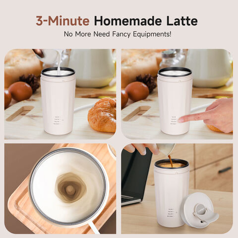 Automatic Hot and Cold Foam Making Warm and Cold Milk Frother Portable  Automatic Milk Warmer for