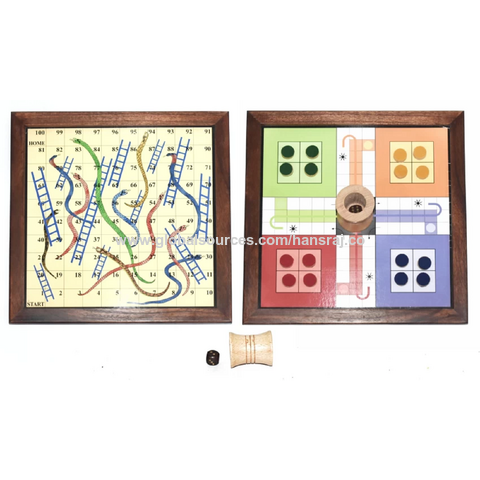 Wooden Snakes and Ladders Game - Classic Children's Board Game - Educa