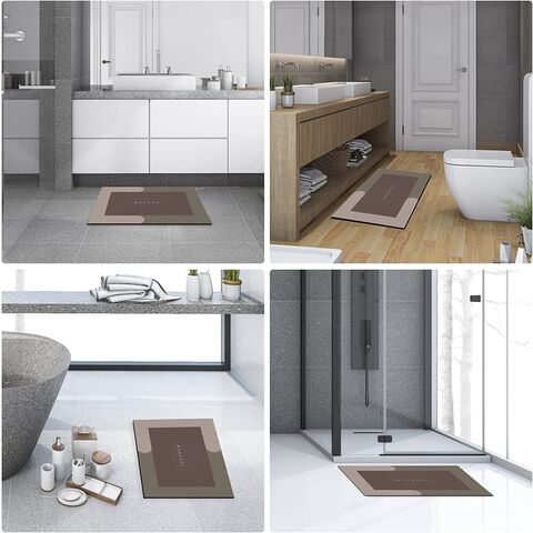 Bathroom Techy: Silicone Earth Mat, Anti-Skid, Quick-Drying And  Easy-To-Clean Bath Floor Mat For Home Toilet Entrance