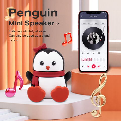 Nuevo altavoz bonito de pingüino mini moda creativo tendencia regalo hecho a medida pequeño altavoz inalámbrico estéreo conveniente