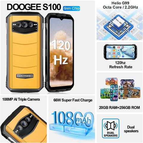 Doogee S100 Rugged Phone 108mp Camera 20gb+256gb Cellphone