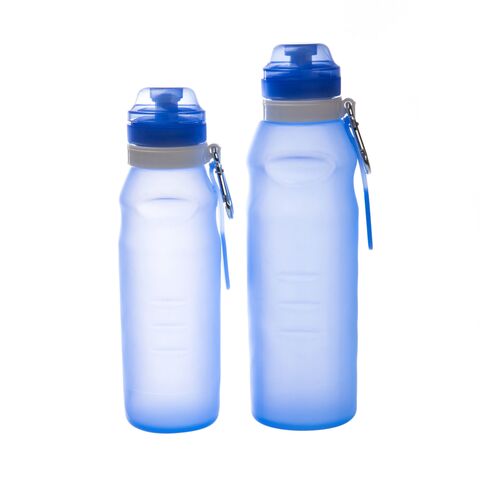 600ML foldable silicone water bottle, free of bisphenol A, triple
