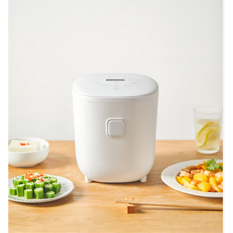 This modern Korean rice cooker's touch control panel is also a