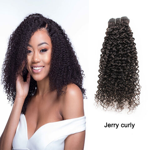 Human Hair Weave Kinky Curly Bundles Brazilian Human Hair 1 3 4 Bundles  Jerry Curl Hair Extensions Remy Deep Curly Human Hair for Women Kinky Curly