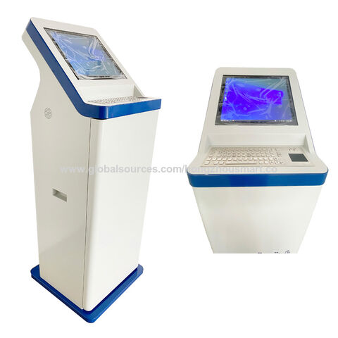 Floor Stand Kiosk with A4 Paper Printer LCD Display WiFi Network-Hongzhou