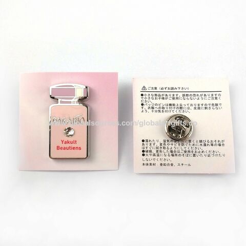 China Factory High Quality Anime Button Brooch Pin Metal Pink