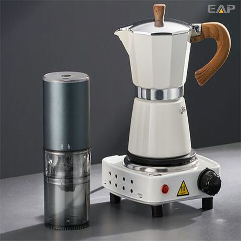 Electric Coffee Grinder With USB Coffee Maker with Adjustable Settings  Cordless Mini Conical Burr Mill Portable