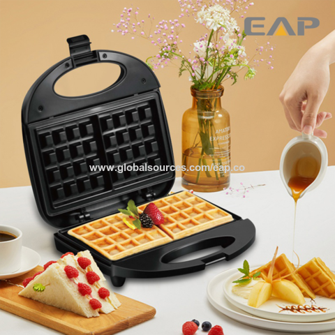 750W Electric Sandwich Maker Double-Sided Heating Waffle Maker Cooking  Kitchen Appliances Breakfast Machine Non-stick