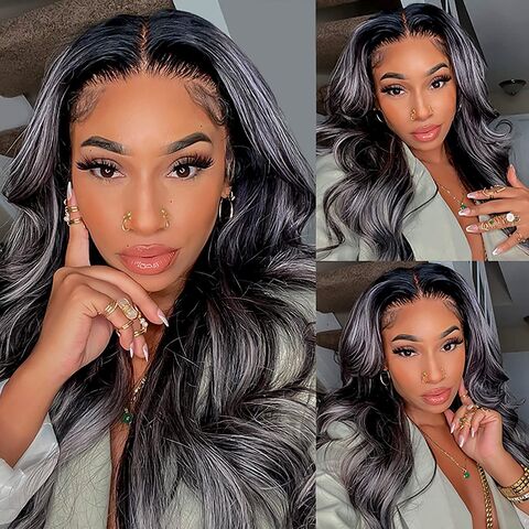 Bulk Buy China Wholesale Highlight Grey Human Hair Wig Body Wave Lace Front  Wigs Human Hair Platinum Blonde Wig Human Hair Grey Highlight Wigs For  Women $120 from Xuchang Tiantai Industrial Co.