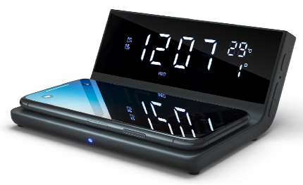 Hot Selling 15w Dual Alarm Clock Fast Wireless Charger For Mobile Phone ...