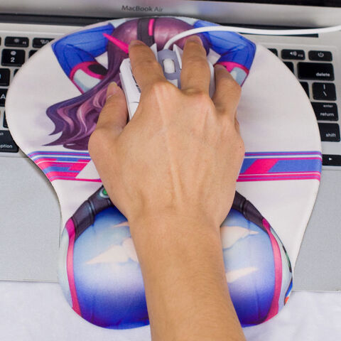 Ergonomic Mouse Pad with Gel Wrist Support 3D Funny Butt Anime