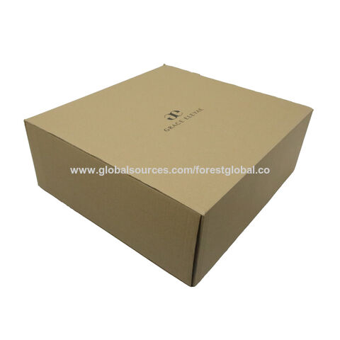 Buy Wholesale China Custom Corrugated Kraft Fedora Hat Box With