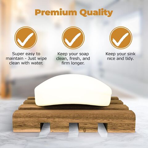 Buy Wholesale China Wholesale 2 Pack Teak Wood Soap Holder Soap Saver For  Shower, Bathroom, Bathtub, Kitchen Sponges, Easy Dry Extend Soap Life & 2  Pack Soap Holder For Shower Soap Savers