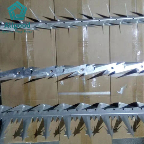 Espigas de cuchilla de acero anti escalada, picos de cercado de pared, fabricante