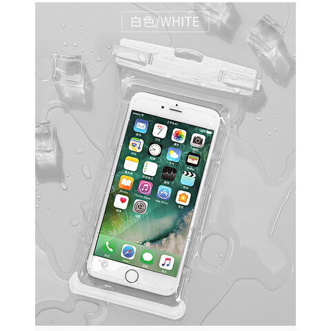 Argent-Coque de téléphone étanche pour iPhone, sac sec de natation