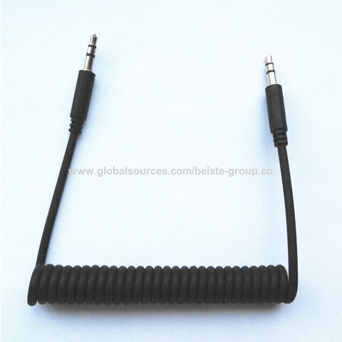 Compre 3,5mm A 3,5mm Cable De Resorte De Audio Jack y 3,5mm A 3,5mm Cable  De Resorte De Audio Jack de China