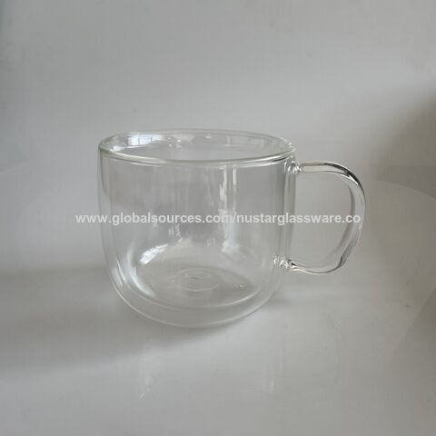 Double paroi isolée tasse en verre résistant à la chaleur Thermo