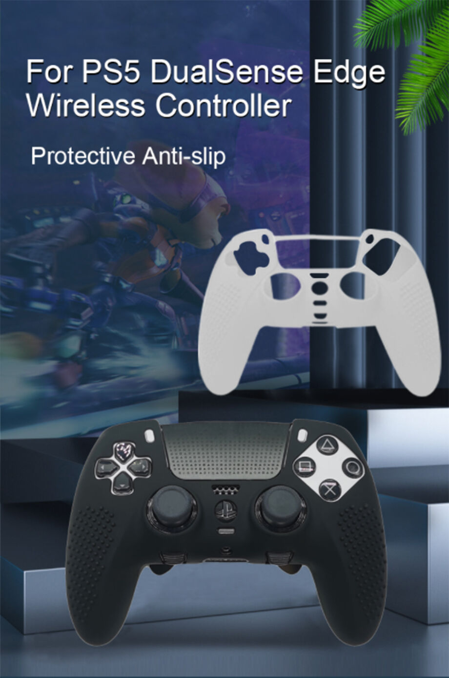 Buy Wholesale China Wholesale Silicone Protective Cover Anti-slip Texture  Design On Grips For Playstation 5 Dualsense Edge Wireless Controller & Ps5  Dualsense Silicone Protective Cover at USD 0.55